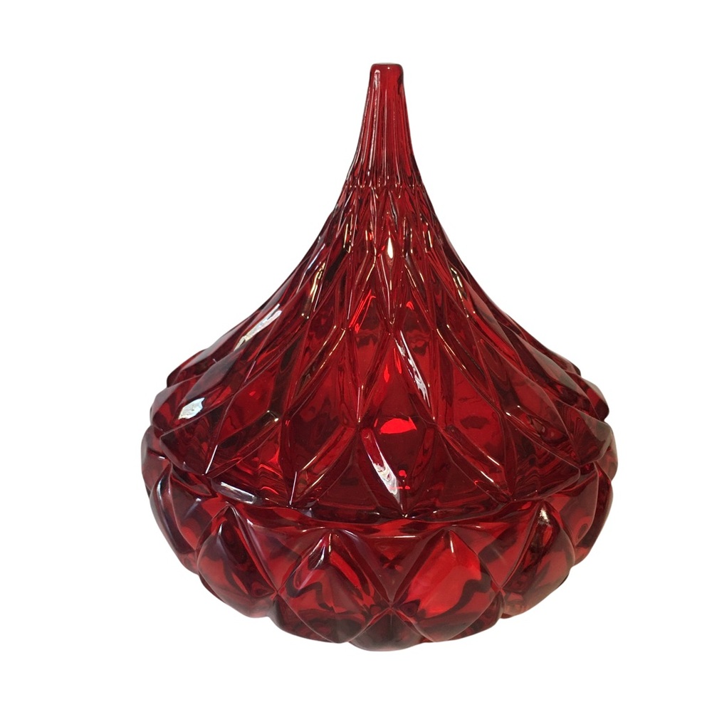 HANDCRAFTED Shannon Crystal Designs of Ireland Red Hershey’s Kiss Candy …